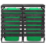 Containerberging Dubbel 140X75X121 Cm Geverfd Grenenhout