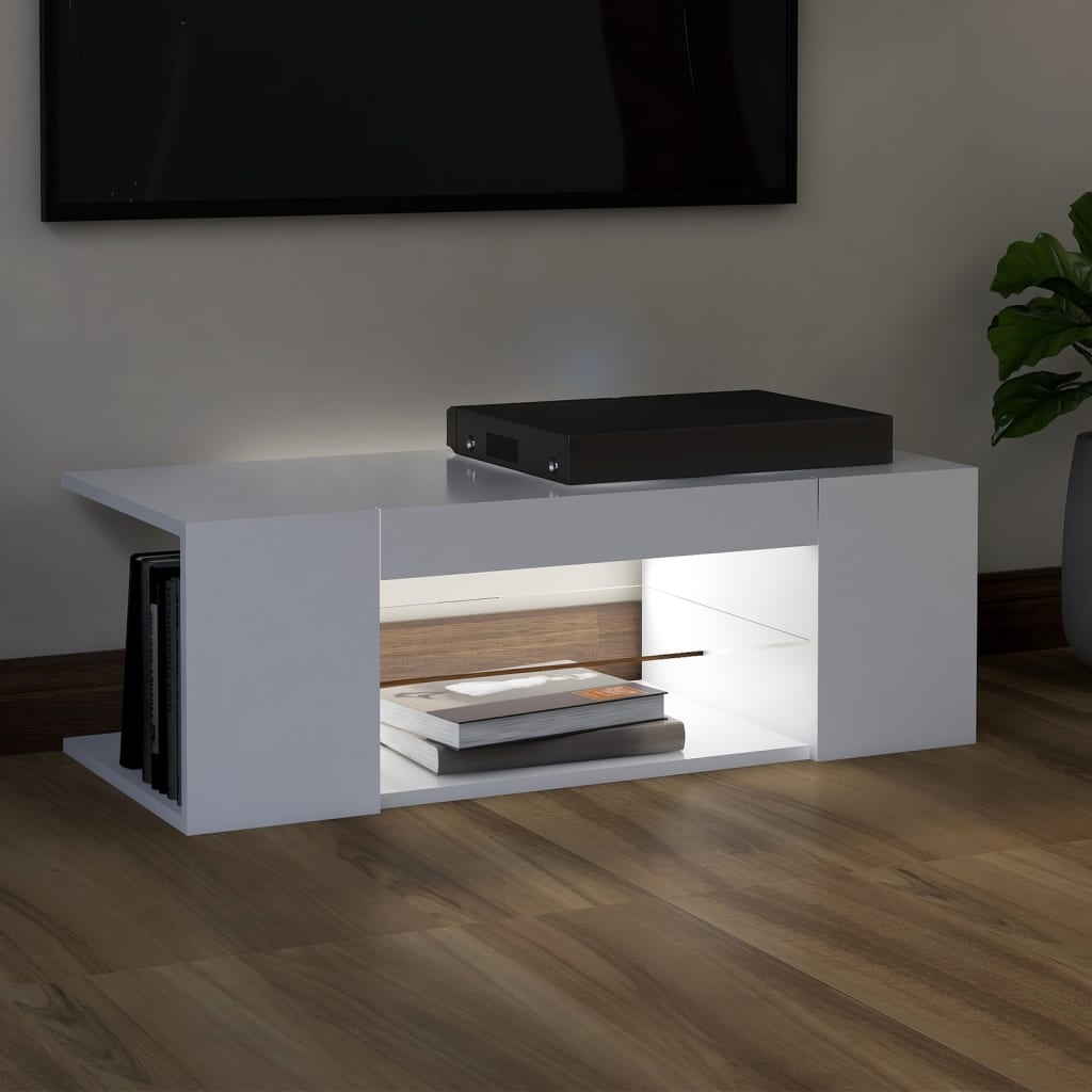 Tv-Meubel Met Led-Verlichting 90X39X30 Cm