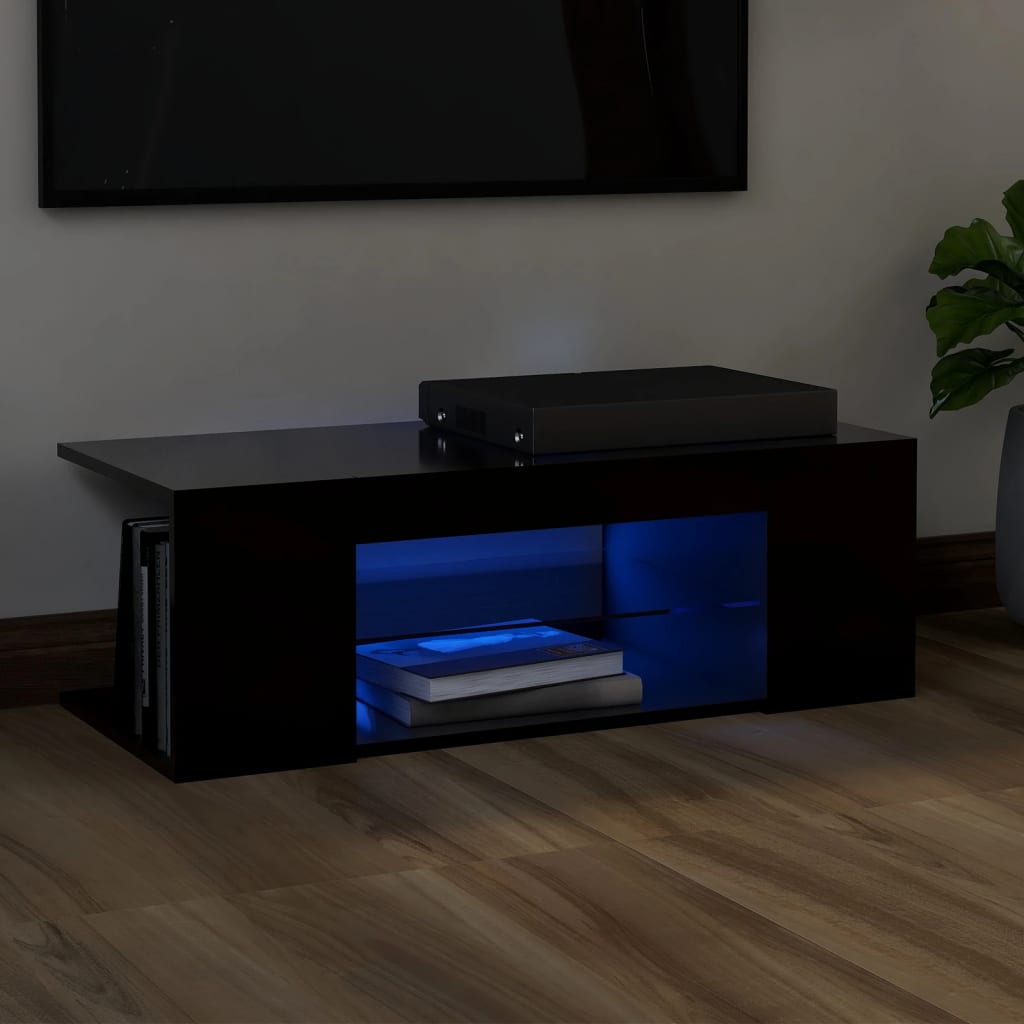 Tv-Meubel Met Led-Verlichting 90X39X30 Cm Kleurig