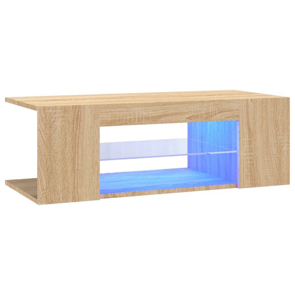 Tv-Meubel Met Led-Verlichting 90X39X30 Cm Kleurig
