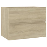 Wastafelkast 60X38,5X45 Cm Bewerkt Hout Sonoma Eikenkleurig