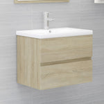 Wastafelkast 60X38,5X45 Cm Bewerkt Hout Sonoma Eikenkleurig