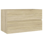 Wastafelkast 80X38,5X45 Cm Bewerkt Hout Sonoma Eikenkleurig