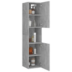 Badkamerkast 30X30X130 Cm Bewerkt Hout Betongrijs