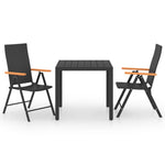 3-Delige Tuinset Zwart En Bruin