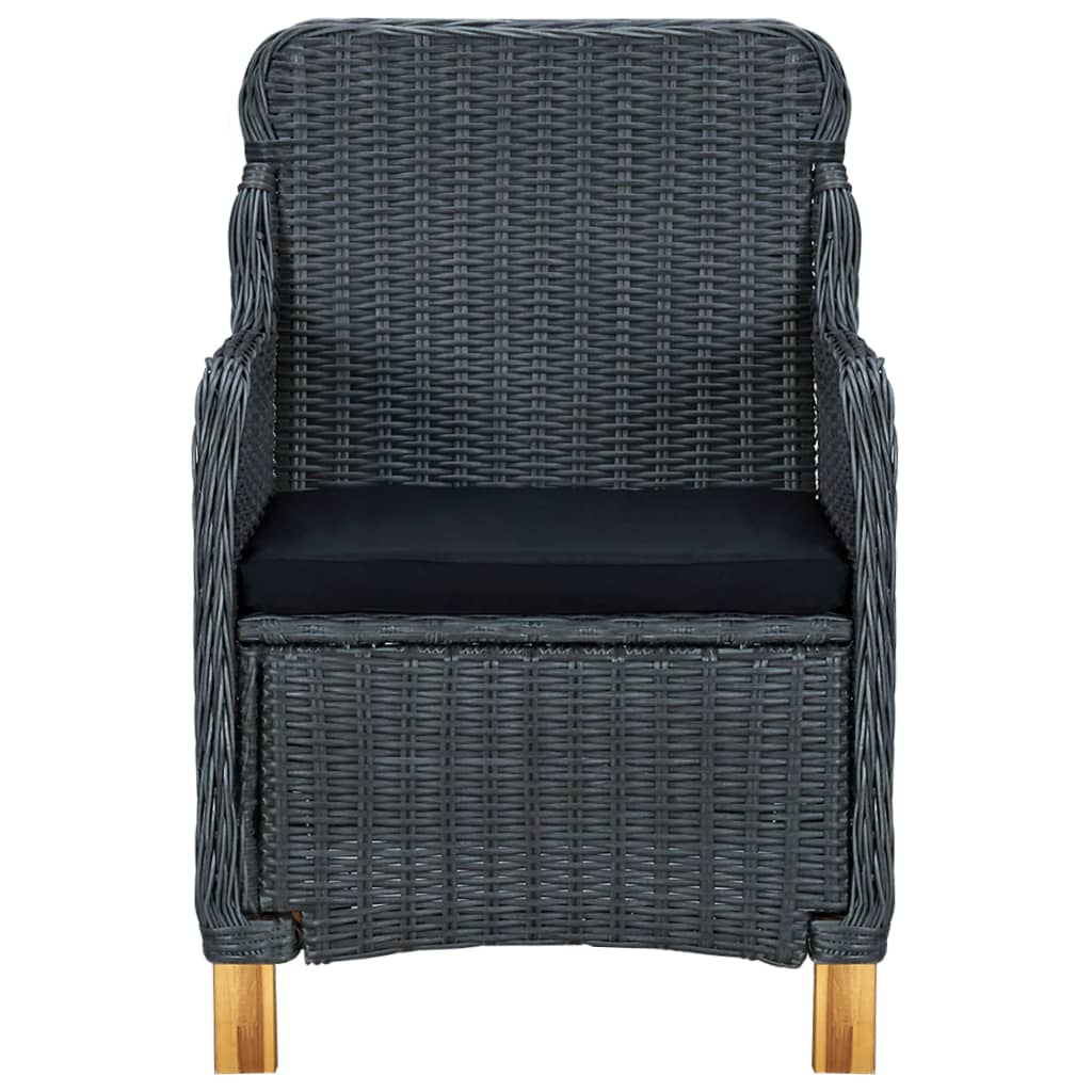 -Delige Tuinset Met Kussens Poly Rattan