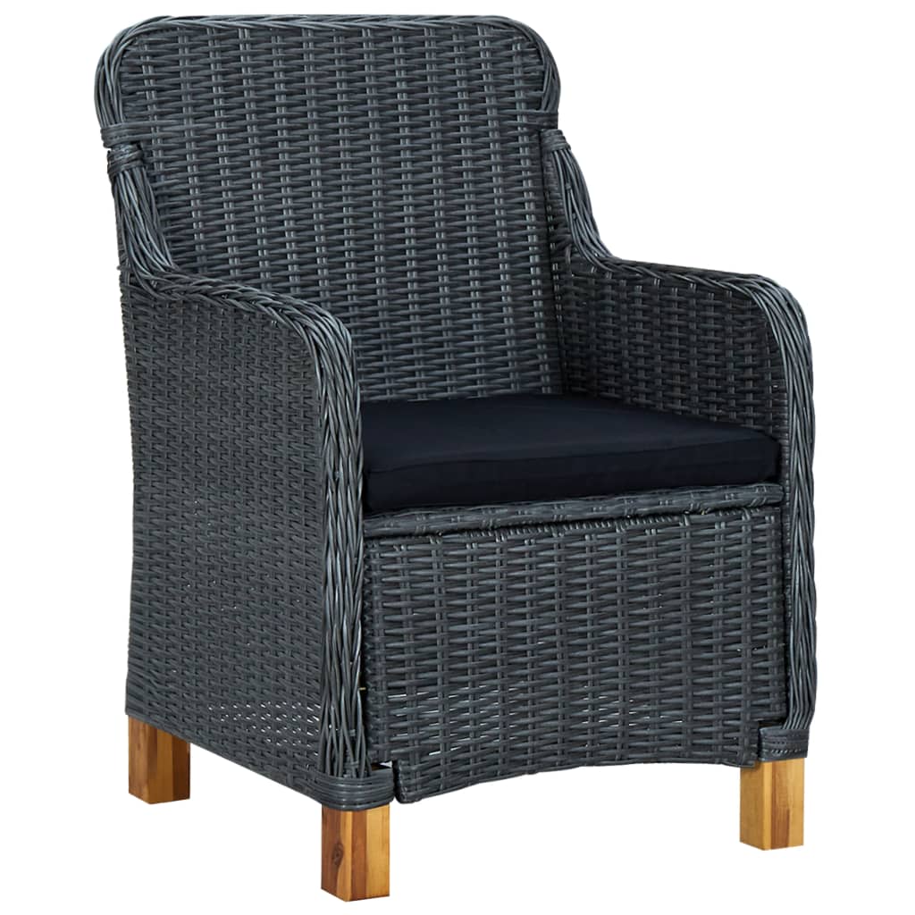 -Delige Loungeset Met Kussens Poly Rattan