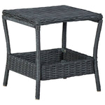 -Delige Loungeset Met Kussens Poly Rattan