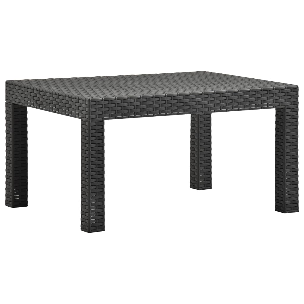 Tuintafel 58X58X41 Cm Pp Rattan Antracietkleurig