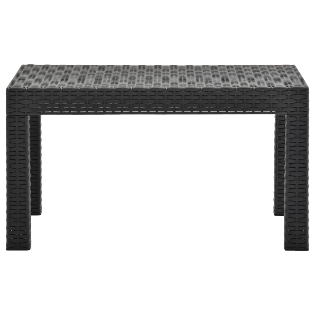 Tuintafel 58X58X41 Cm Pp Rattan Antracietkleurig