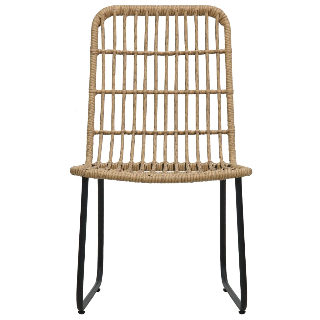 -Delige Tuinset Poly Rattan En Glas