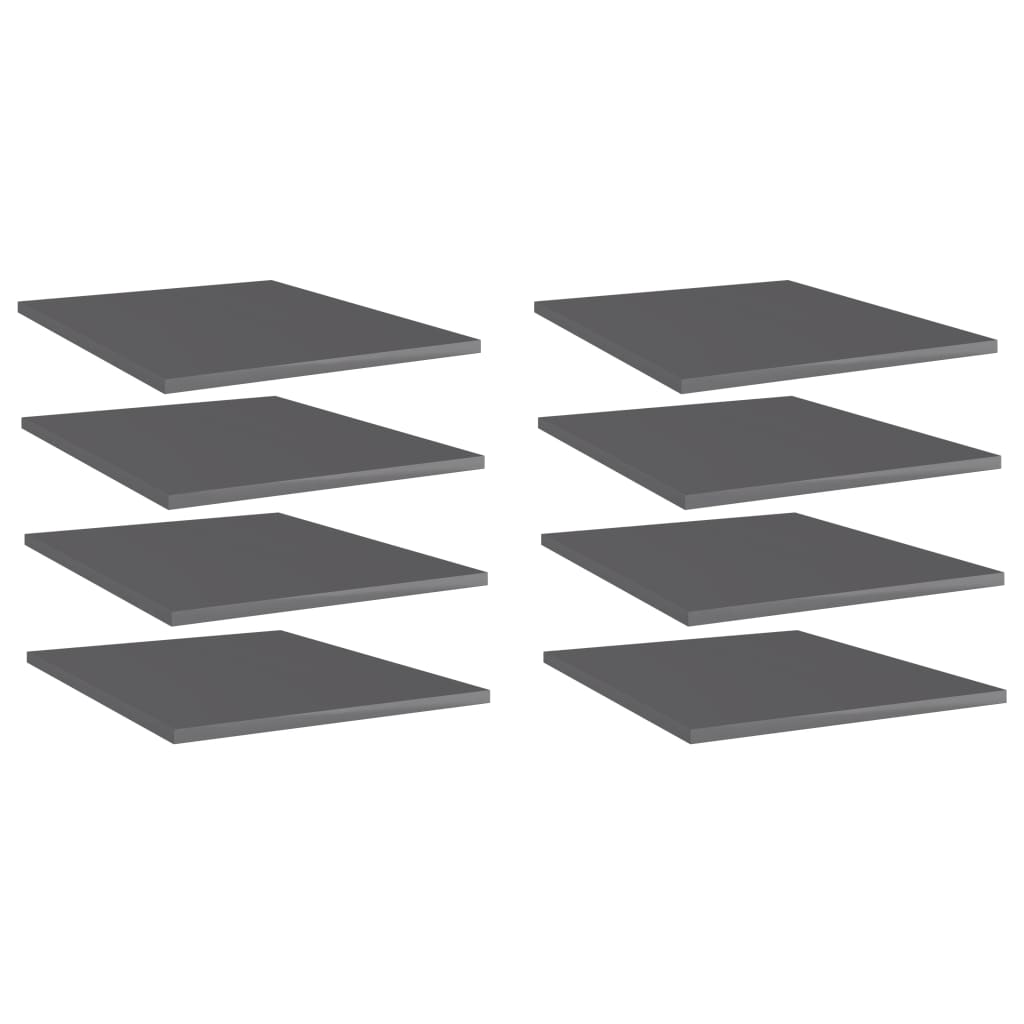 Wandschappen 40X30X1,5 Cm Bewerkt Hout Hoogglans Grijs
