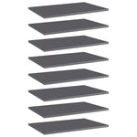Wandschappen 40X30X1,5 Cm Bewerkt Hout Hoogglans Grijs