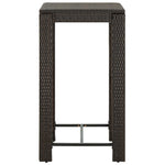 -Delige Tuinbarset Met Kussens Poly Rattan Bruin