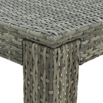 -Delige Tuinbarset Met Kussens Poly Rattan Grijs