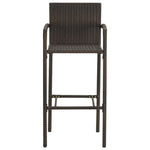 5-Delige Tuinbarset Met Armleuningen Poly Rattan Bruin