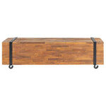 Tv-Meubel 110X30X32,5 Cm Massief Teakhout