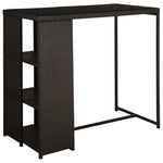 5-Delige Tuinbarset Met Kussens Poly Rattan