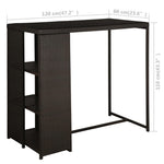 5-Delige Tuinbarset Met Kussens Poly Rattan