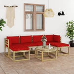 Tuinhoekbanken 2 St Met Kussens Groen Geïmpregneerd Grenenhout Rood