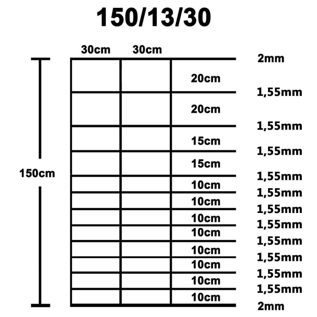 Hek 50X1,5 M Gegalvaniseerd Staal Zilverkleurig