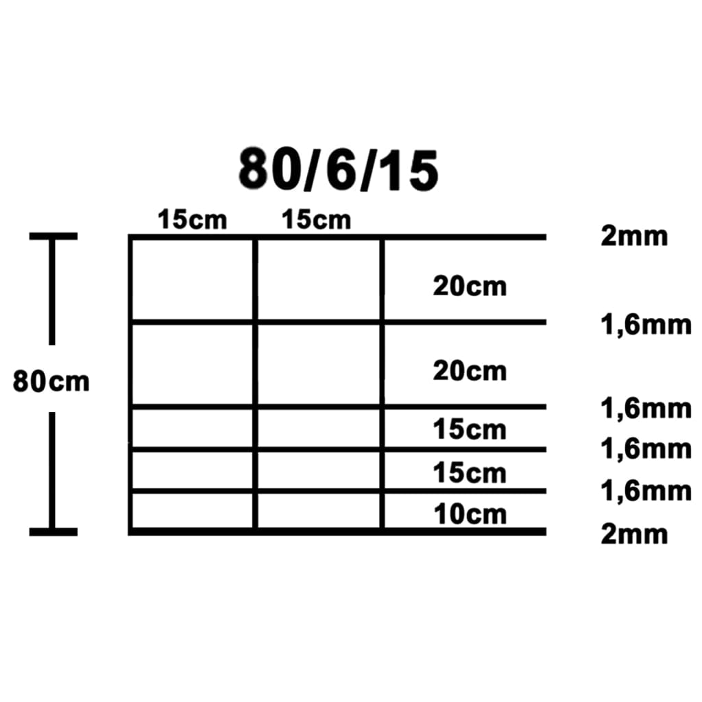 Hek 50X0,8 M Gegalvaniseerd Staal Zilverkleurig Hoogglans Zwart