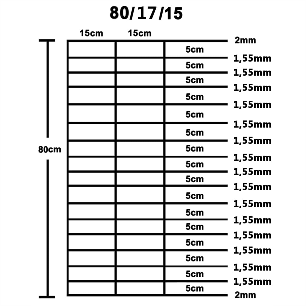 Hek 50X0,8 M Gegalvaniseerd Staal Zilverkleurig