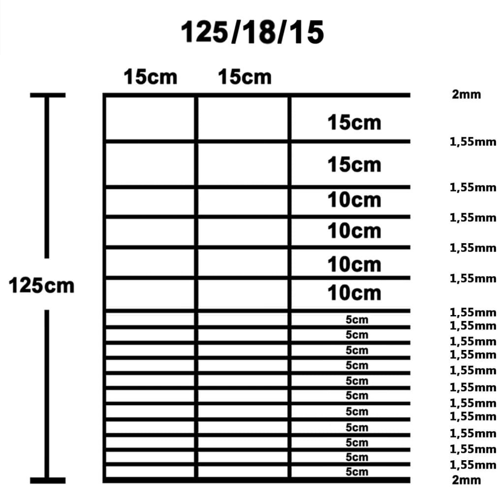 Hek 50X1,25 M Gegalvaniseerd Staal Zilverkleurig