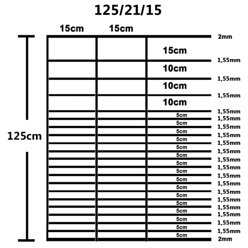 Hek 50X1,25 M Gegalvaniseerd Staal Zilverkleurig