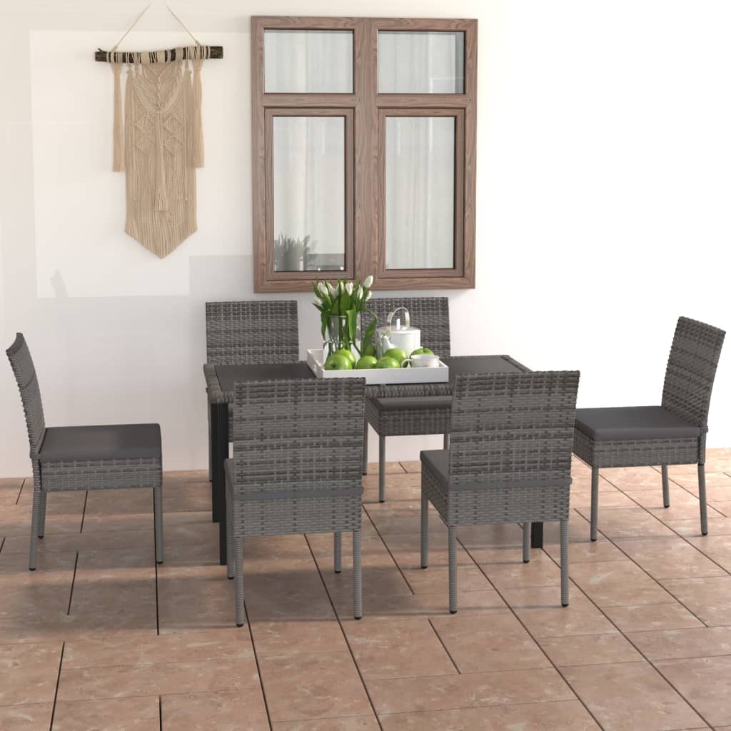 -Delige Tuinset Poly Rattan