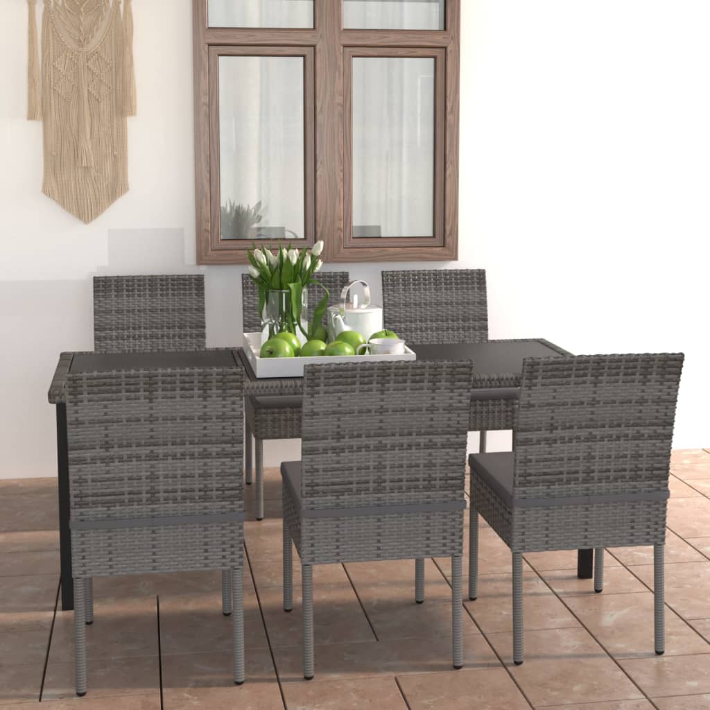 -Delige Tuinset Poly Rattan