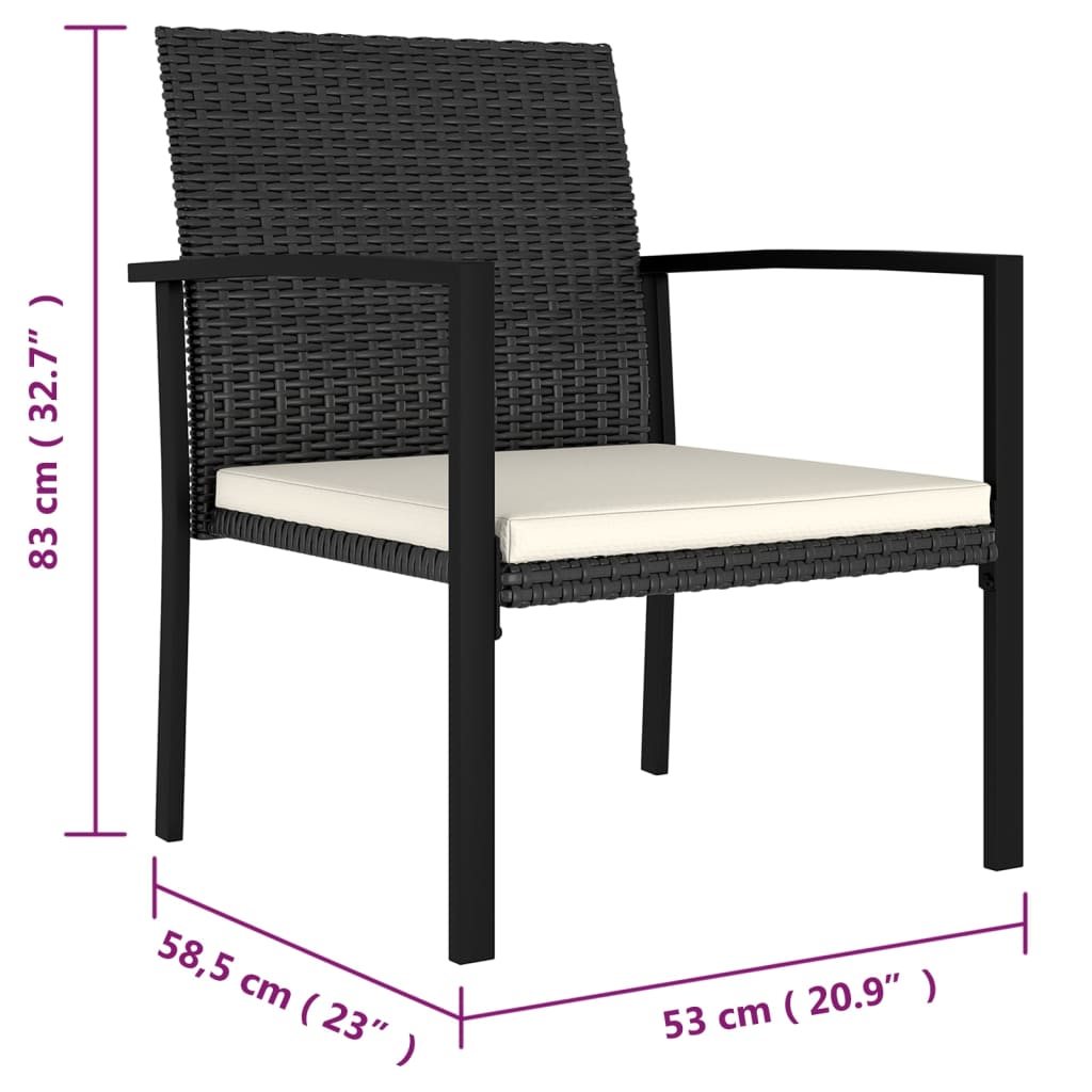 -Delige Tuinset Poly Rattan