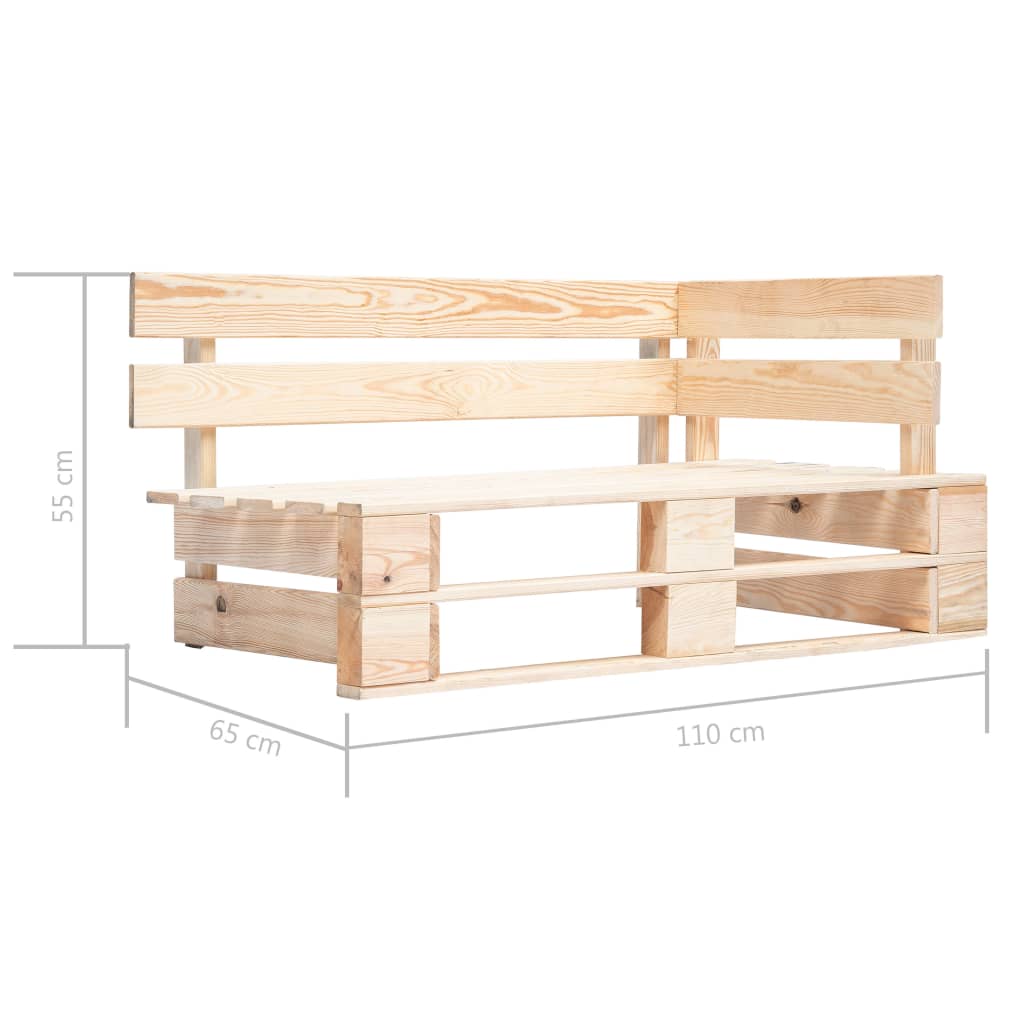 Pallet Met Kussens Geïmpregneerd Grenenhout Grijs