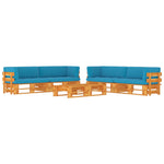 Pallet Met Kussens Geïmpregneerd Grenenhout Blauw