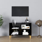 Tv-Meubel Met Massief Houten Poten 69,5X30X50 Cm