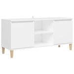 Tv-Meubel Met Massief Houten Poten 03,5X35X50 Cm