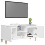 Tv-Meubel Met Massief Houten Poten 03,5X35X50 Cm