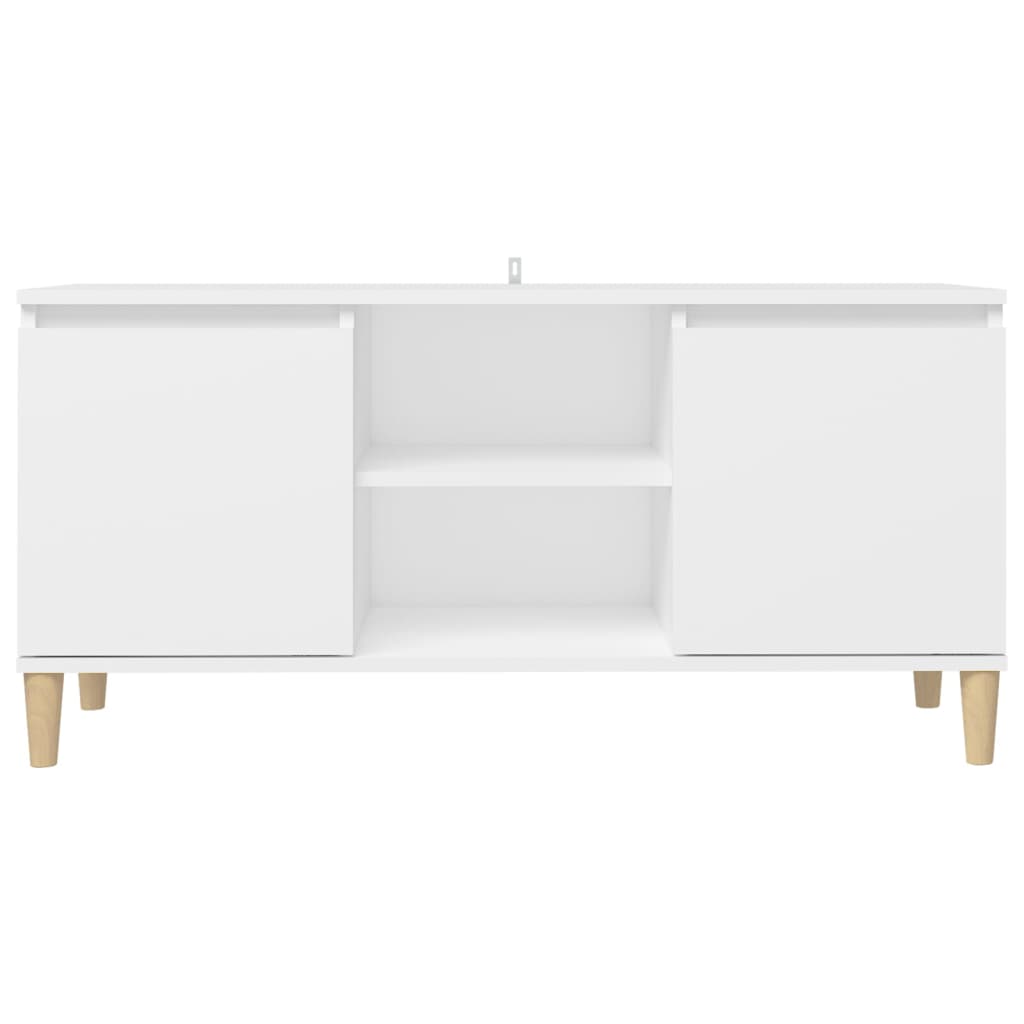 Tv-Meubel Met Massief Houten Poten 03,5X35X50 Cm