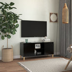 Tv-Meubel Met Houten Poten 103,5X35X50 Cm Eiken