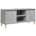 Tv-Meubel Met Massief Houten Poten 03,5X35X50 Cm
