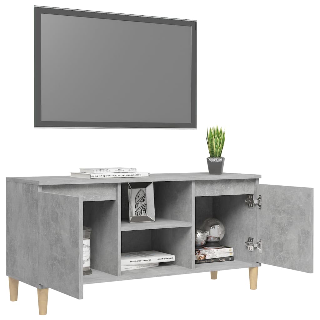 Tv-Meubel Met Massief Houten Poten 03,5X35X50 Cm