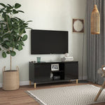 Tv-Meubel Met Massief Houten Poten 03,5X35X50 Cm