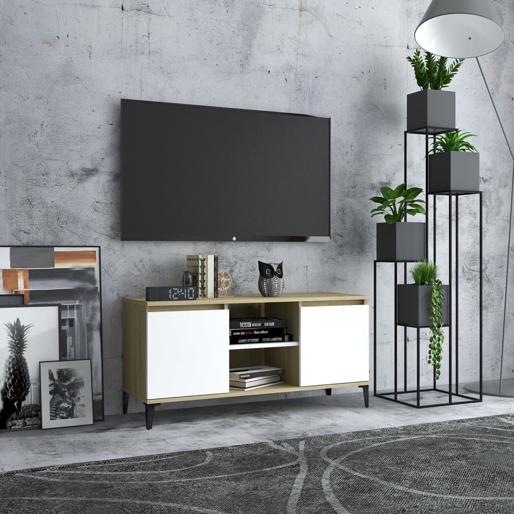 Tv-Meubel Met Metalen Poten 03,5X35X50 Cm
