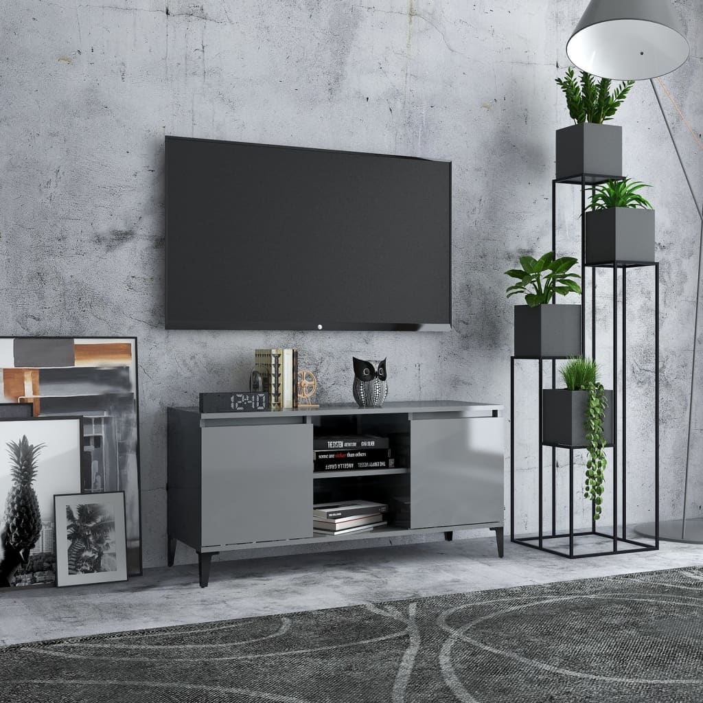 Tv-Meubel Met Metalen Poten 03,5X35X50 Cm