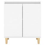 Dressoir Met Massief Houten Poten 60X35X70 Cm Bewerkt Hout
