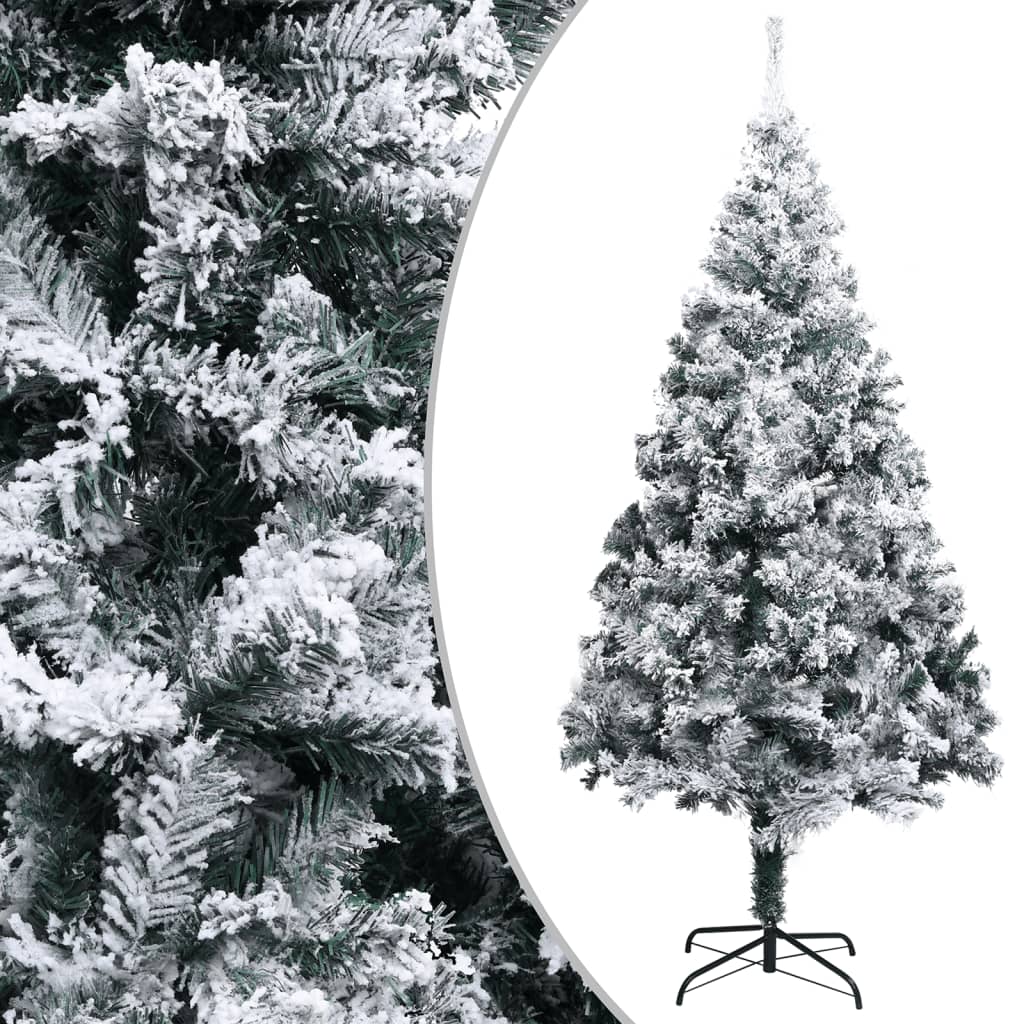 Kunstkerstboom Met Sneeuwvlokken 300 Cm Pvc Groen