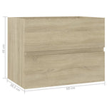 Wastafelkast Met Ingebouwde Wastafel Bewerkt Hout