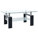 Salontafel 95X55X40 Cm Gehard Glas Transparant En