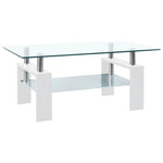 Salontafel 95X55X40 Cm Gehard Glas Transparant En