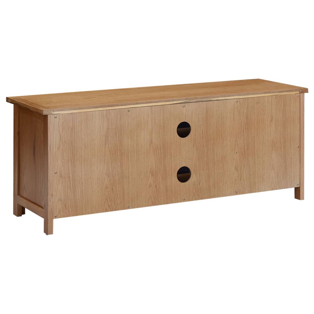 Tv-Meubel 110X35X44 Cm Massief Eikenhout